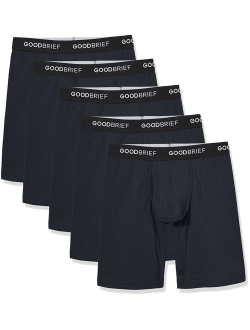 Good Brief Men's Cotton Stretch Long Leg Boxer Briefs (3-Pack/4-Pack/5-Pack)