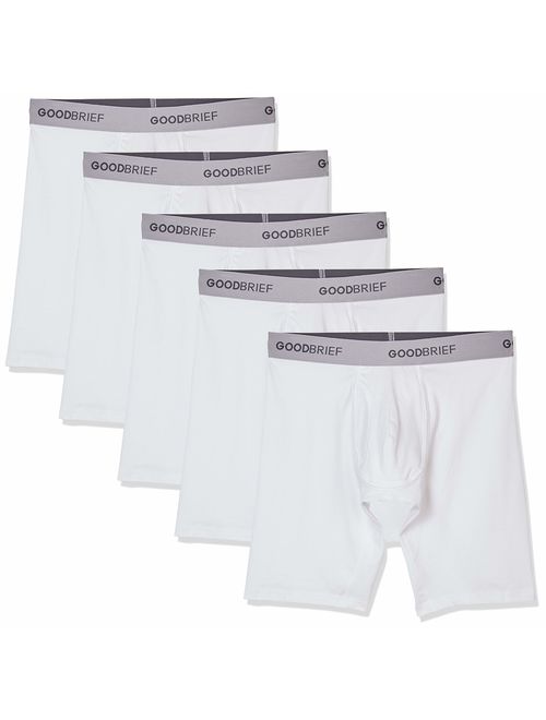 Good Brief Men's Cotton Stretch Long Leg Boxer Briefs (3-Pack/4-Pack/5-Pack)