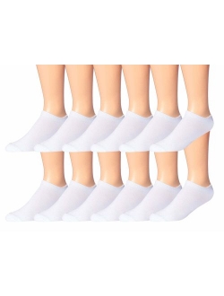 James Fiallo Men's 12-Pairs Low Cut Athletic Sport Socks