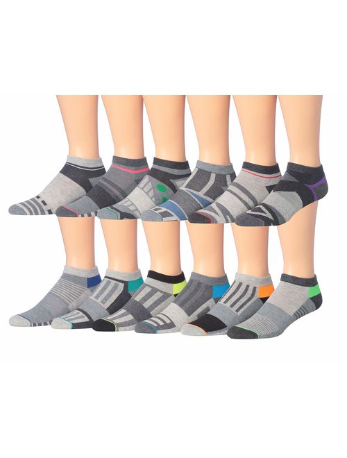 James Fiallo Men's 12-Pairs Low Cut Athletic Sport Socks