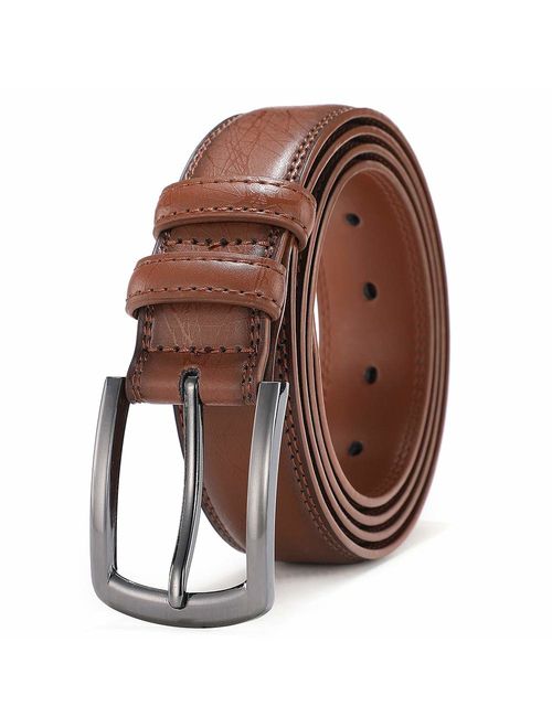 Mens Belts Leather Big and Tall Dress Belts for Men Brown Black Tan Boys Belt 1.25 inch Width COOLERFIRE