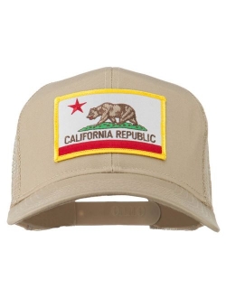 e4Hats.com California State Flag Patched Twill Mesh Cap