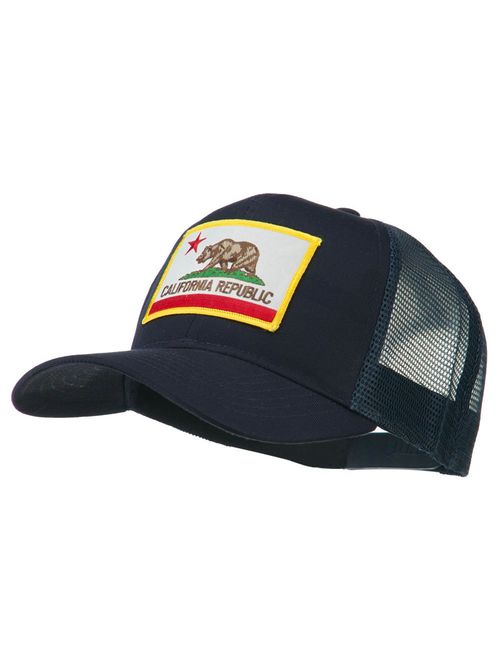 e4Hats.com California State Flag Patched Twill Mesh Cap