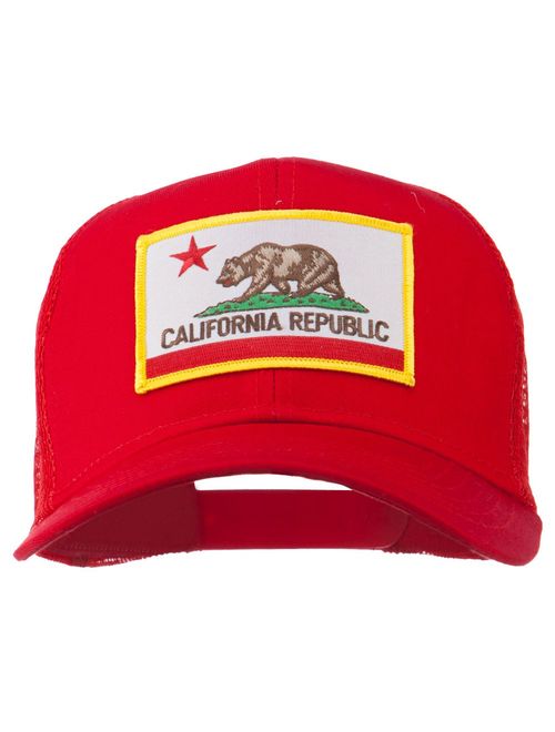 e4Hats.com California State Flag Patched Twill Mesh Cap