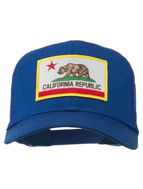 e4Hats.com California State Flag Patched Twill Mesh Cap