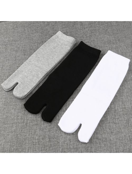 NUOLUX Cotton Socks,Toe Socks,Elastic Cotton Tabi Socks Pack of 3