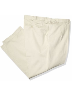 Savane Men's Big and Tall Pleated Performance Chino Pant