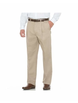 Savane Men's Big and Tall Pleated Performance Chino Pant