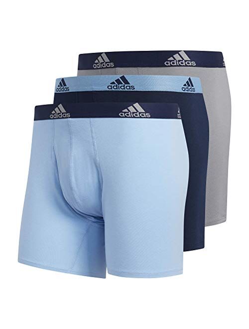 adidas Men's Stretch Cotton Boxer Briefs Underwear (3-Pack)