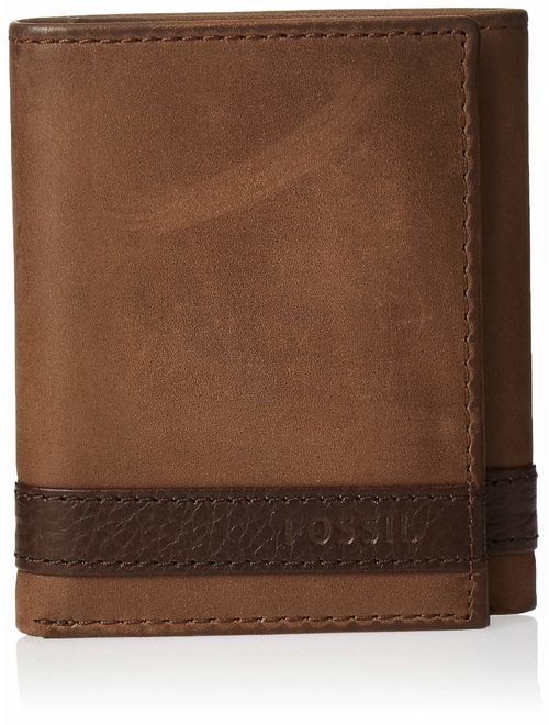 Fossil Men's Quinn Leather Trifold Wallet