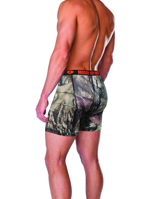 Mossy Oak Men's 6" Cotton Boxer Brief, 2-Pack