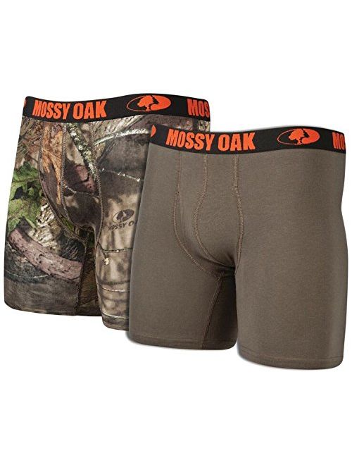 Mossy Oak Men's 6" Cotton Boxer Brief, 2-Pack