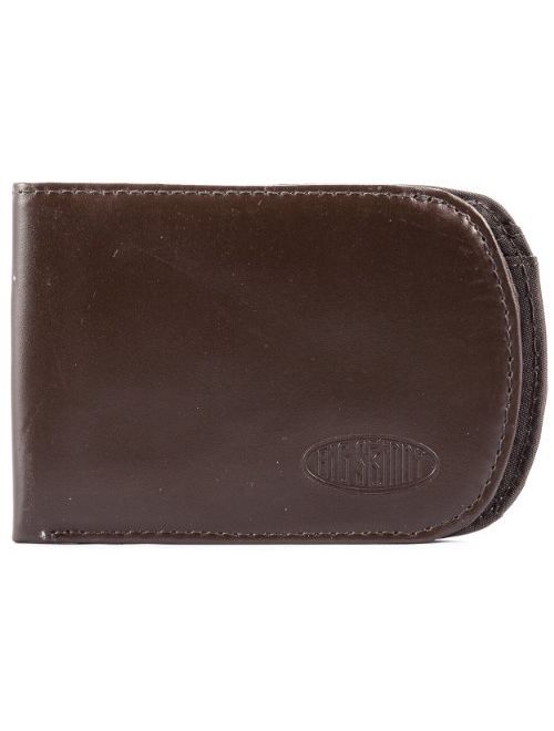 Big Skinny Men's Curve Leather Bi-Fold Slim Wallet, Holds Up to 20 Cards