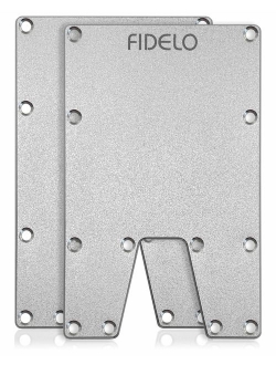 FIDELO Minimalist Wallet For Men - Slim RFID Credit Card Holder Money Clip