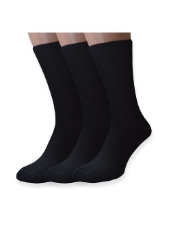 PETANI Mens Socks, 3 pack Rich European Dress Organic Cotton Socks Men Black