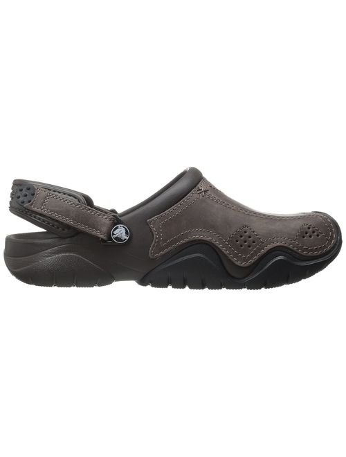 crocs men's swiftwater leather clogs