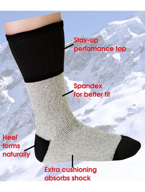 Mens Womens Thermal Socks Ultra Warm Thick Boot Socks 12-pack By DEBRA WEITZNER