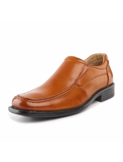 Men's Leather Lined Square Toe Dress Loafers Shoes