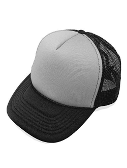 Two Tone Trucker Hat Summer Mesh Cap with Adjustable Snapback Strap
