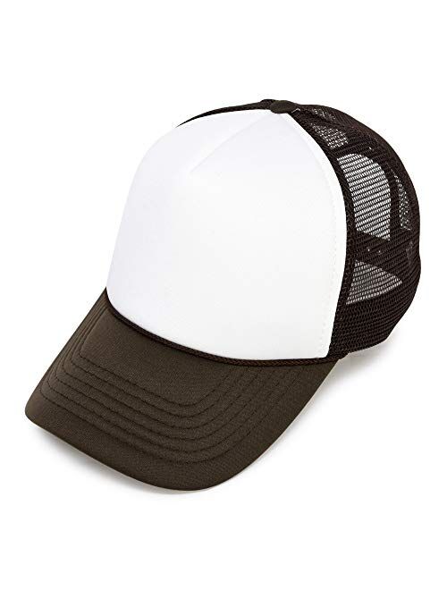 DALIX Two Tone Trucker Hat Summer Mesh Cap with Adjustable Snapback Strap