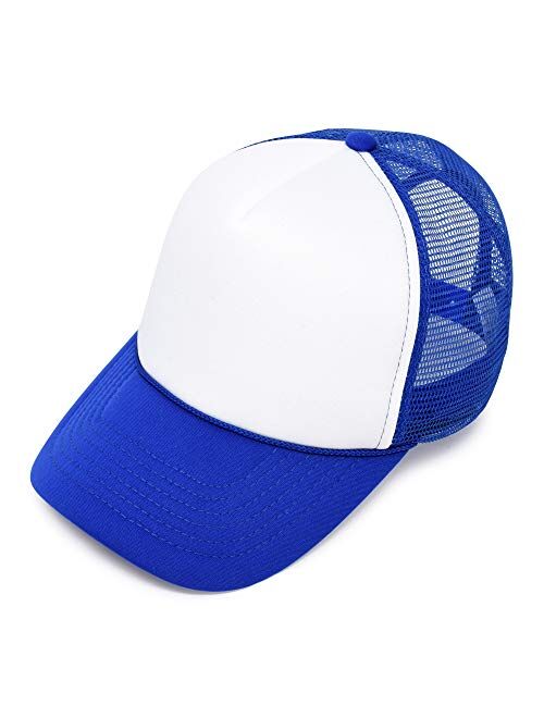 DALIX Two Tone Trucker Hat Summer Mesh Cap with Adjustable Snapback Strap