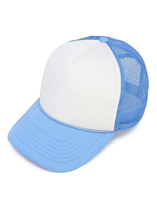 DALIX Two Tone Trucker Hat Summer Mesh Cap with Adjustable Snapback Strap