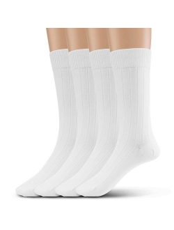 Silky Toes Modal Men's Dress Crew Socks, Solid and Designed Super Soft Socks Multi Pack