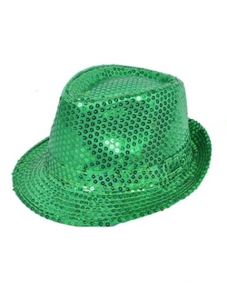 boxed-gifts Solid Color Sequins Fedora Hat