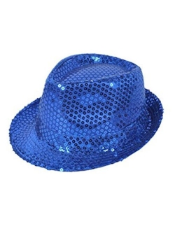 boxed-gifts Solid Color Sequins Fedora Hat