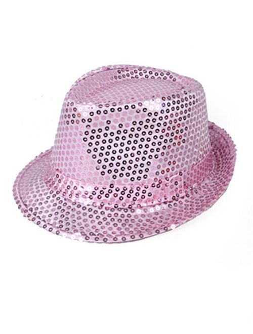 boxed-gifts Solid Color Sequins Fedora Hat