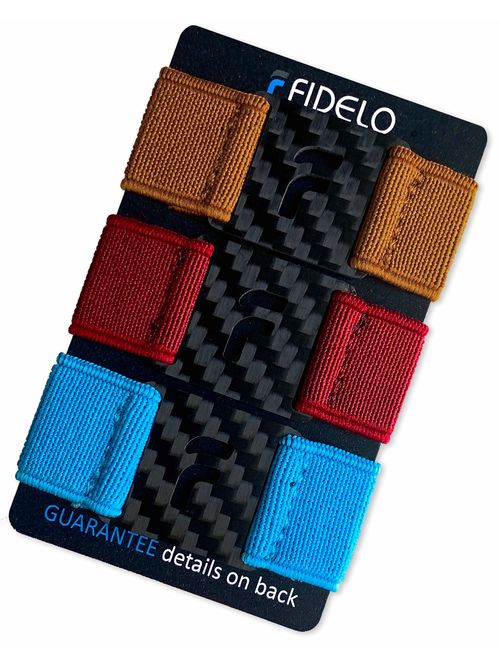 FIDELO Carbon Fiber Minimalist Wallet - Slim RFID Credit Card Holder Money Clip for Men