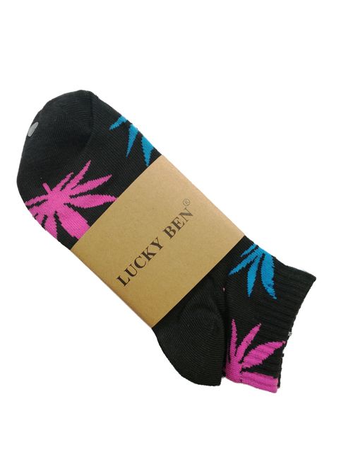 5 Pairs Unisex Marijuana Weed Leaf Boat Warm Cotton Socks US 5-9.5