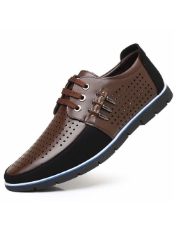 COSIDRAM Men Casual Shoes Sneakers Loafers Breathable Comfort Walking Shoes Fashion Driving Shoes Luxury Leather Shoes for Male Business Work Office Dress Outdoor