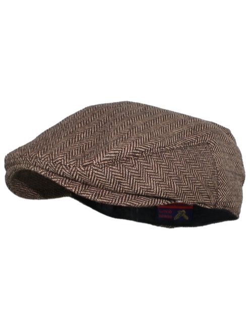 Ted and Jack - Street Easy Herringbone Driving Cap with Quilted Lining