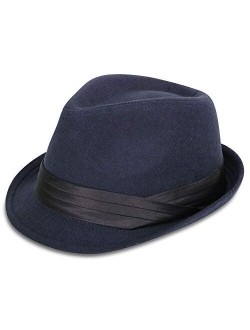 YoungLove Classic Gangster Stain-Resistant Crushable Gentleman's Fedora