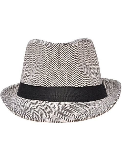 YoungLove Classic Gangster Stain-Resistant Crushable Gentleman's Fedora