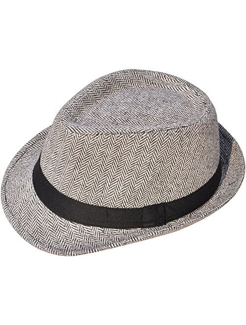 YoungLove Classic Gangster Stain-Resistant Crushable Gentleman's Fedora