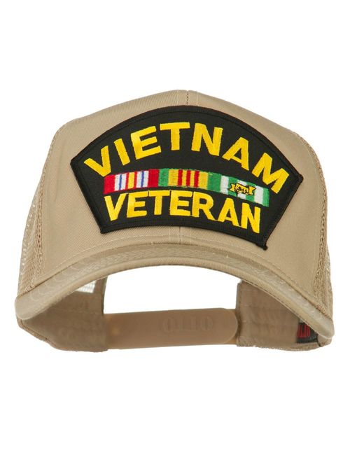 e4Hats.com Vietnam Veteran Military Patched Mesh Back Cap