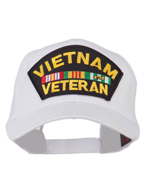 e4Hats.com Vietnam Veteran Military Patched Mesh Back Cap