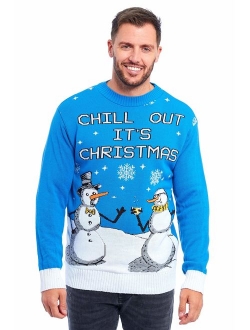 LEKEEZ Men's Ugly Christmas Sweaters Unisex Novelty Xmas Jumpers Pullover Funny