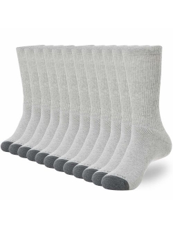 Men's Cushion Crew Socks 6 Pairs Athletic Running 8-13/12-15 Socks Men Cotton Sport Wicking Work