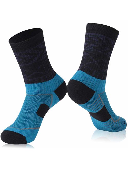 Hiking Crew Socks, Forcool Cushion Men's Women's Arch Support Sports Socks, 1/3 Pairs