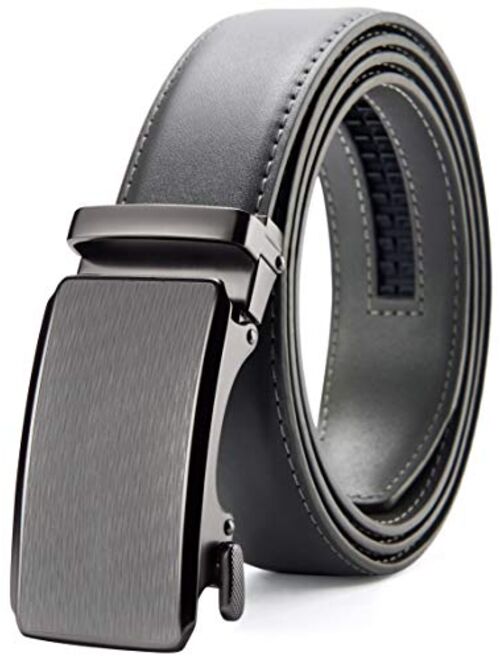 CHAOREN Ratchet Belt for men - Mens Belts Leather 1 3/8" for Dress Pants - Micro Adjustable Belt Fit Everywhere