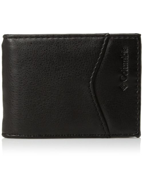 Columbia Leather Wallets for Men - Smart Slim Thin Minimalist Travel Front Pocket Card Money Holder for Travel