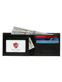 RFID Blocking Leather Wallet for Men - Credit Card Protection - Excellent Travel Bifold - RFID Blocking Wallet