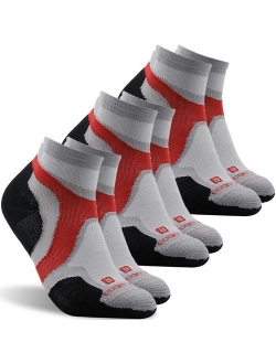 Athletic Running Socks, ZEALWOOD Unisex Merino Wool Anti-blister Cushion Hiking Socks,1/3 Pairs