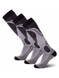 Pure Athlete Wool Elite Ski Socks Men - Lightweight Merino Wool Warm Skiing Sock, Women Snowboarding