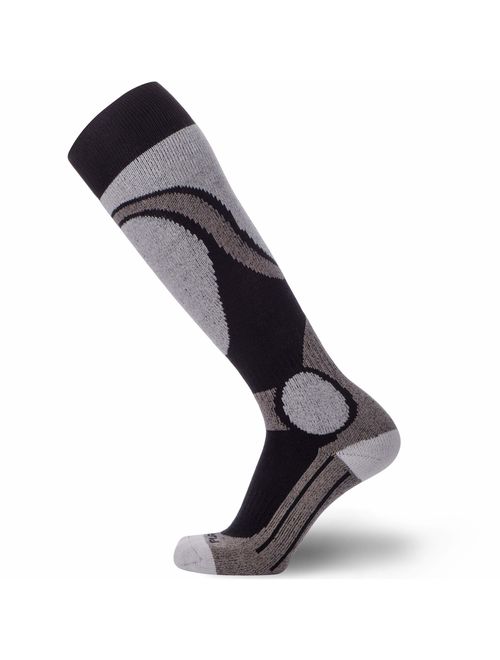 Pure Athlete Wool Elite Ski Socks Men - Lightweight Merino Wool Warm Skiing Sock, Women Snowboarding