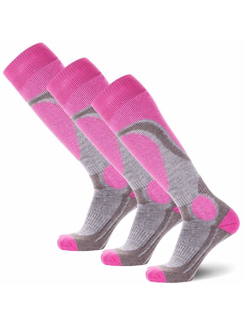 Pure Athlete Wool Elite Ski Socks Men - Lightweight Merino Wool Warm Skiing Sock, Women Snowboarding