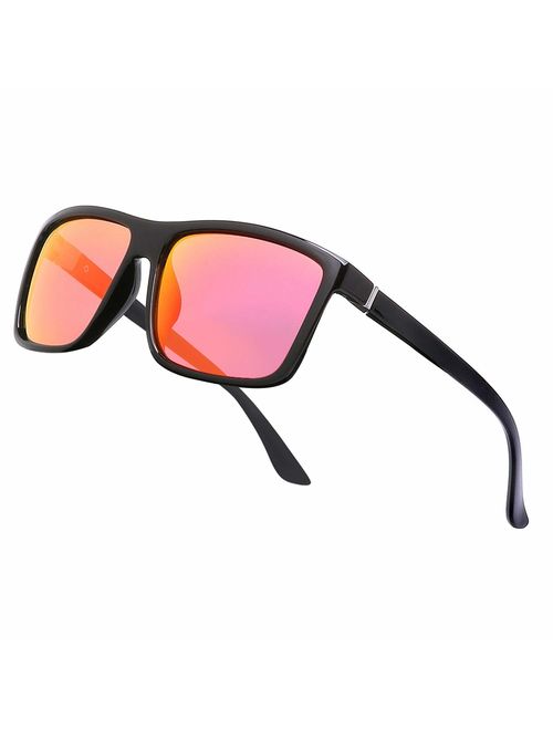 NIEEPA Men's Sports Polarized Sunglasses Square Frame Glasses